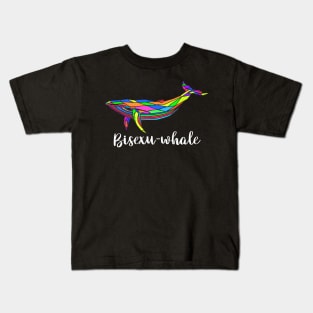 Bisexu whale Funny Bisexual Design Rainbow Colours Kids T-Shirt